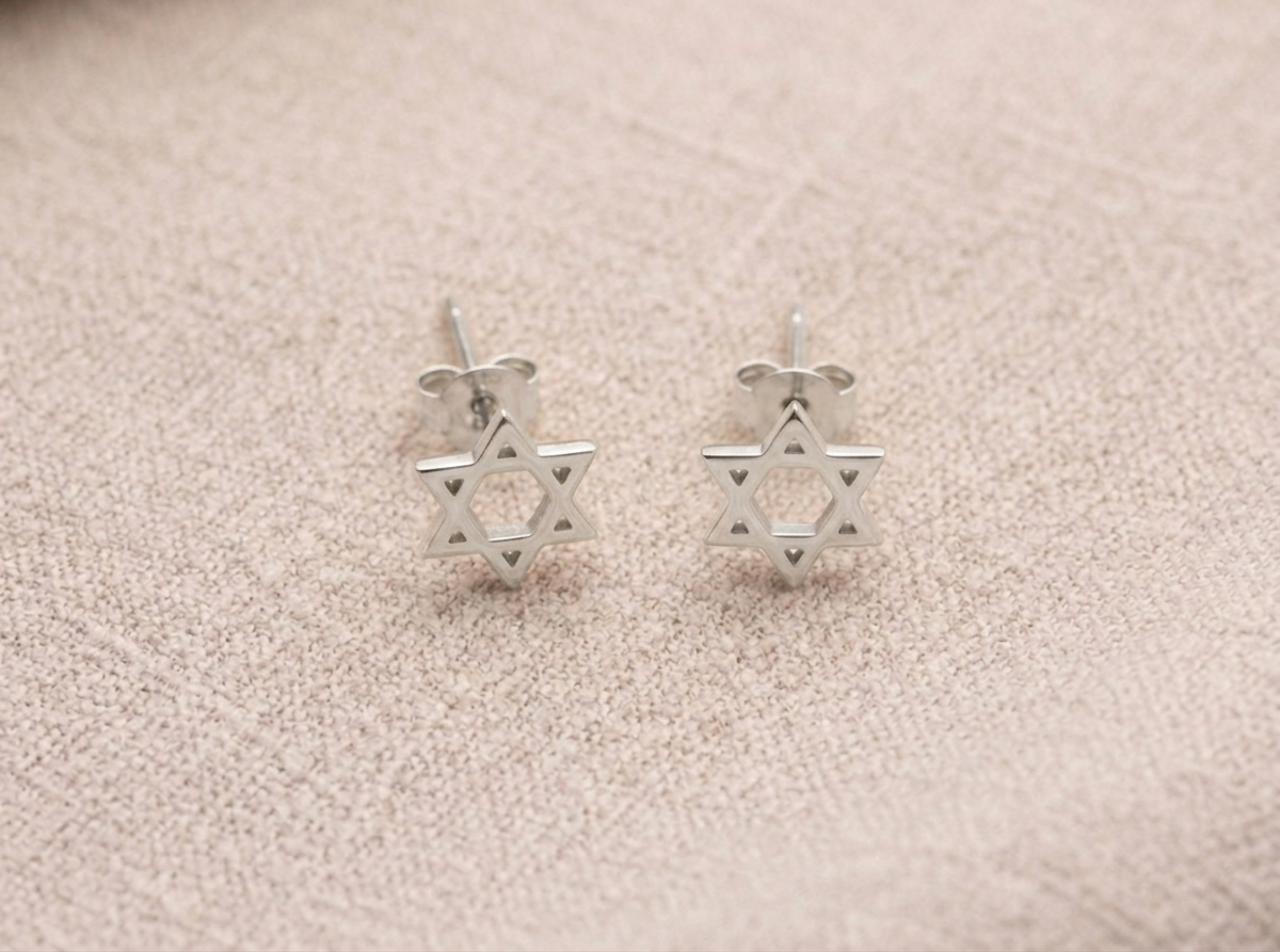 The Magen David Silver Stud Earrings